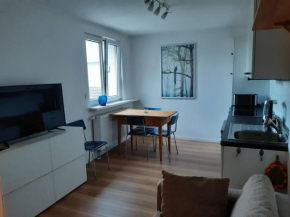 Apartment mit Innenhof, Rasen und Parkplatz